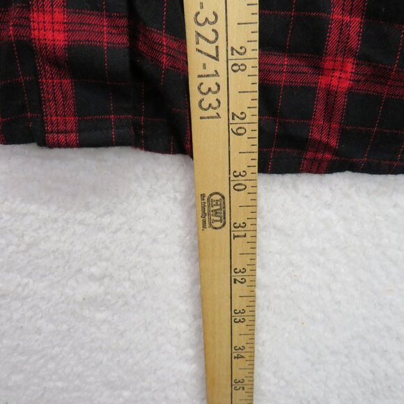Lane Bryant Shirt Womens Size 18 Flannel Red Black Plaid Roll Tab Sleeve New - Picture 9 of 9